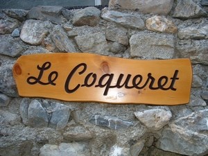 Panneaux de chalet à choix de texte