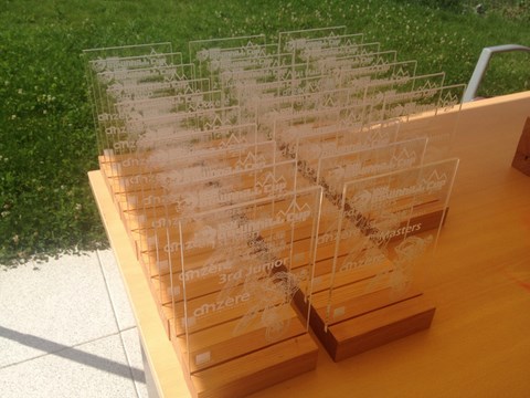 Trophées personnalisée en bois et acrylique