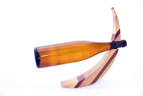 Présentoir bouteille en bois